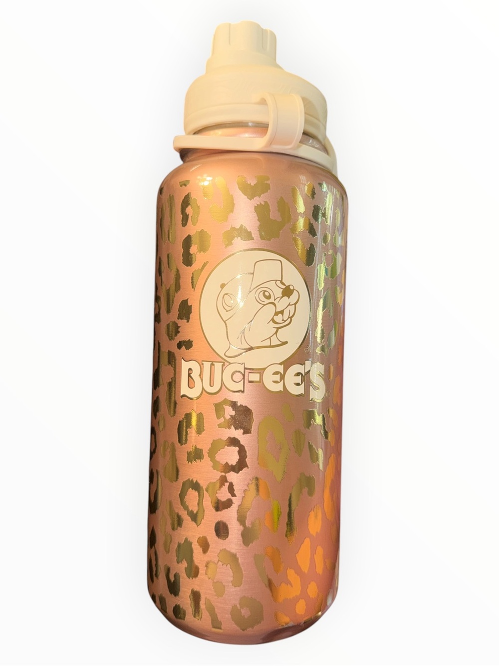 Buc-ee's Yukon Gold Leopard 32oz water bottle